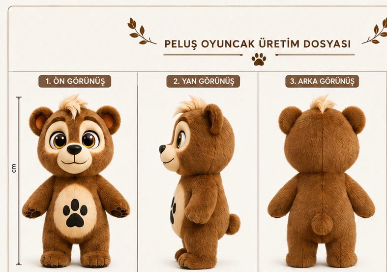 Tamtam peluş oyuncak üretim görünüşleri